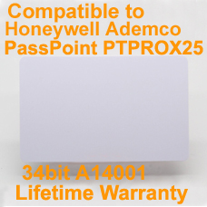 Honeywell Northern ADEMCO PassPoint A14001 34bit Format ISO Card Compatible with ADEMCO PTPROX25